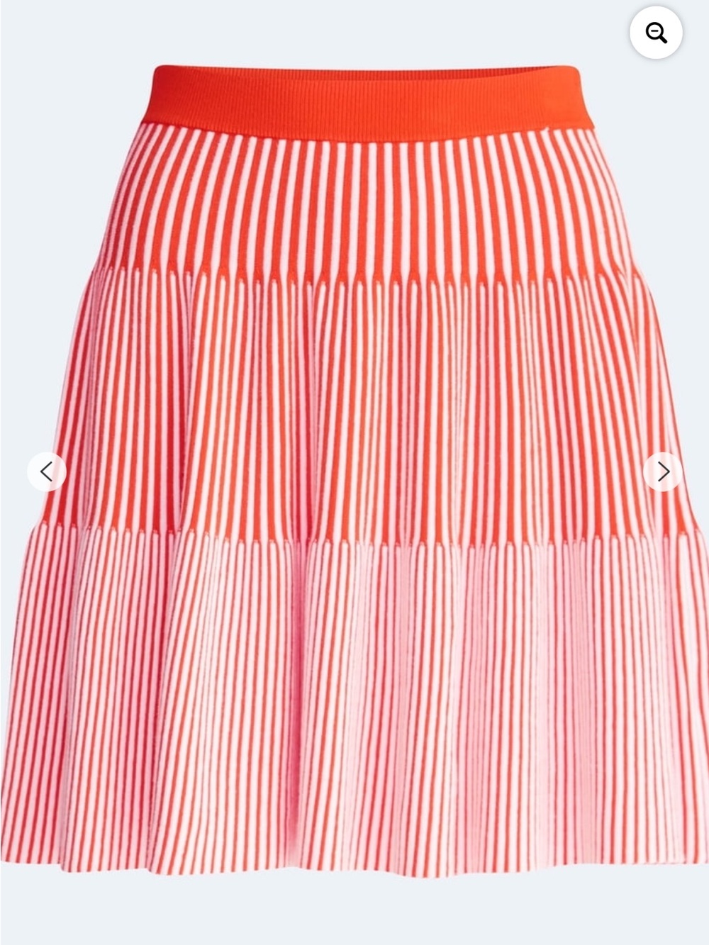 Women’s Pink & Red Striped Pleated Knit Skirt size XXL